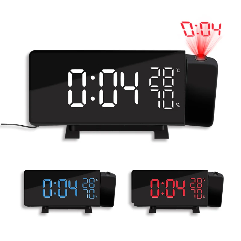 New Creative LED Projection Alarm Clock Digital Radio Snooze Timer Temperature LED Display FM Radio Three Color Digital Clock
New Creative LED Projection Alarm Clock Digital Radio Snooze Timer Temperature LED Display FM Radio Three Color Digital Clock