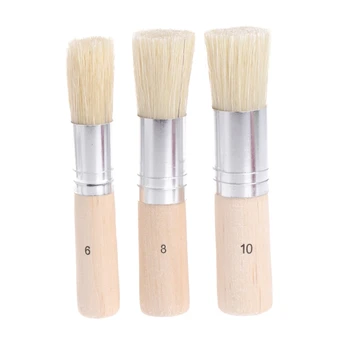 3Pcs/Set Wooden Stencil Brush Hog Bristle Brushes Acrylic Watercolor Oil Painting
3Pcs/Set Wooden Stencil Brush Hog Bristle Brushes Acrylic Watercolor Oil Painting