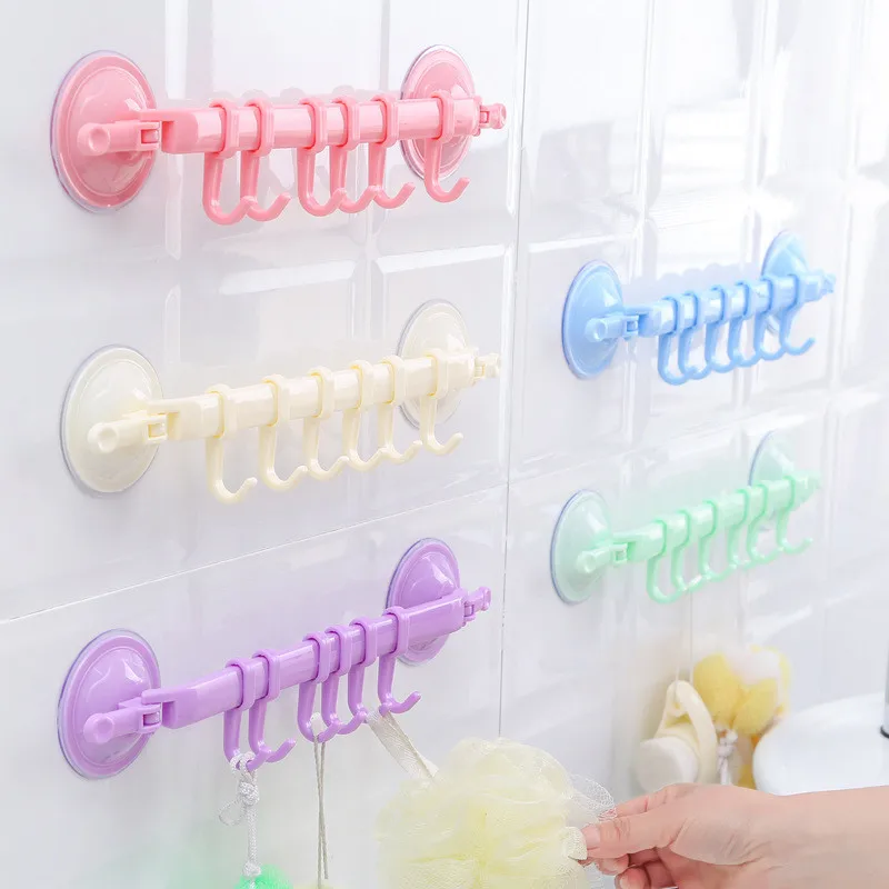 1PC Locking type powerful suction cup with 6 hooks Kitchen toilet bathroom wall hanging without nails trace multi-purpose hooks
1PC Locking type powerful suction cup with 6 hooks Kitchen toilet bathroom wall hanging without nails trace multi-purpose hooks