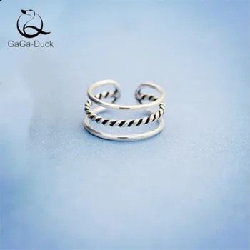 Atnosphere New Personality Simple 925 Sterling Silver Preparation Three-layer Twist Three-line Opening Rings R51
Atnosphere New Personality Simple 925 Sterling Silver Preparation Three-layer Twist Three-line Opening Rings R51