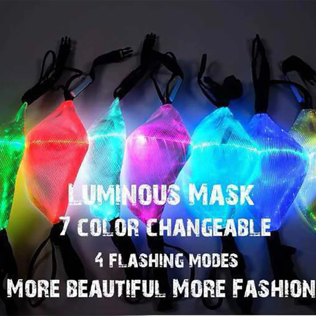 LED Flashing Mask 7 Colors Luminous Light for Halloween Rave Mask Music Party USB Charging Cool Gift for Adults and Kids
LED Flashing Mask 7 Colors Luminous Light for Halloween Rave Mask Music Party USB Charging Cool Gift for Adults and Kids