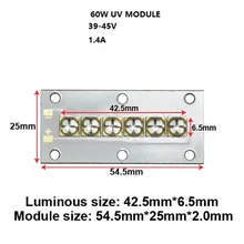 UV LED Module for 3D Printing Ink Curing Jewelry Identification Banknote Verification Manicure Irradiation Amber 60W 6565 Lamp
UV LED Module for 3D Printing Ink Curing Jewelry Identification Banknote Verification Manicure Irradiation Amber 60W 6565 Lamp