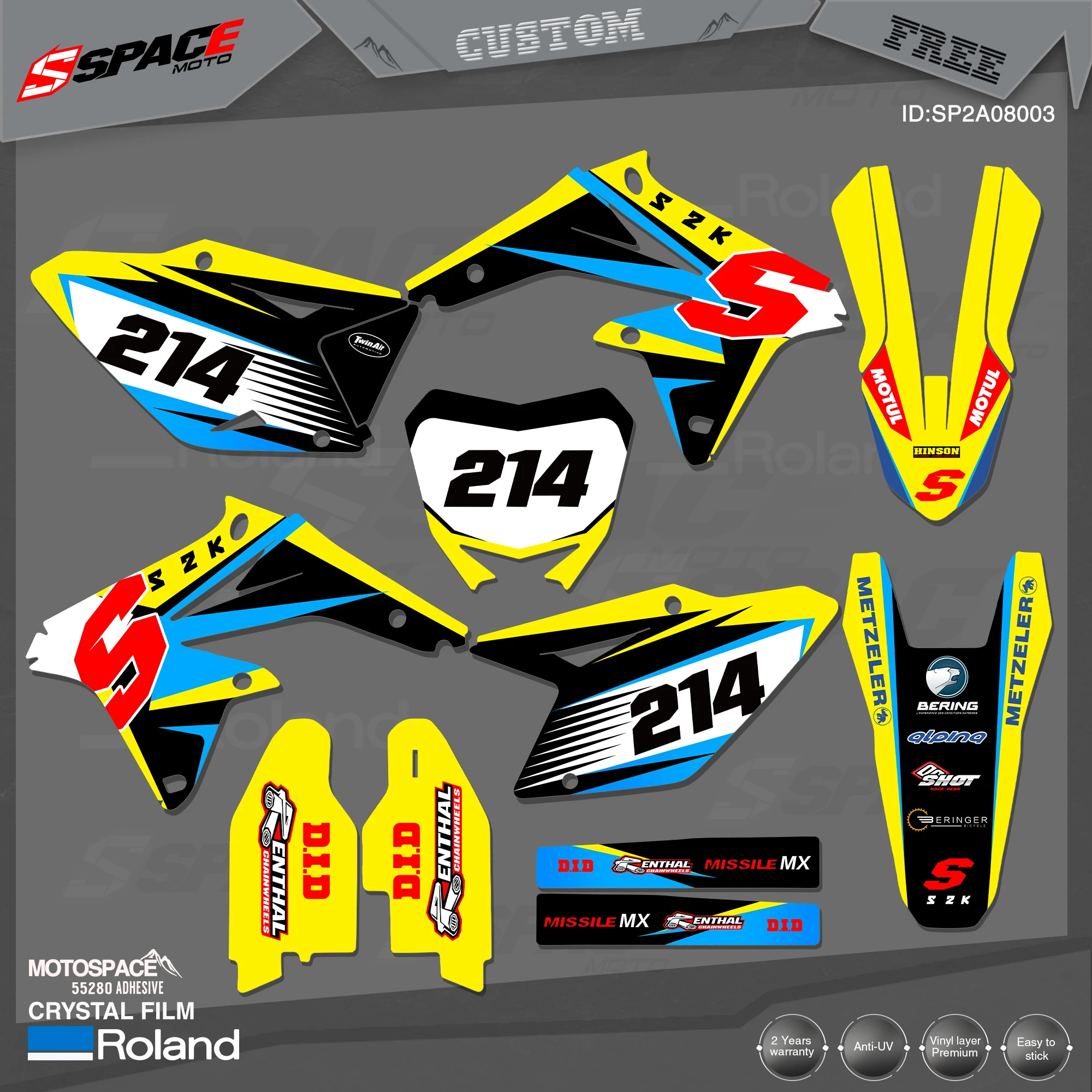MotoSpace Custom Team Graphics Backgrounds Decals 3M Stickers Kit For SUZUKI 2008-17RMZ450 003
MotoSpace Custom Team Graphics Backgrounds Decals 3M Stickers Kit For SUZUKI 2008-17RMZ450 003