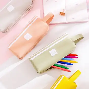 Simple Colored Large Capacity Double Zipper Pencil Stationery Bag School Supply Good Vertical Feeling High Wear Resistance
Simple Colored Large Capacity Double Zipper Pencil Stationery Bag School Supply Good Vertical Feeling High Wear Resistance