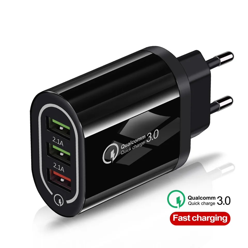 Fast Charger 3 USB Charger Quick Charge QC3.0 5V/3A EU/US for iPhone Fast Charger Xiaomi Portable Phone Charger Charging Adapter
Fast Charger 3 USB Charger Quick Charge QC3.0 5V/3A EU/US for iPhone Fast Charger Xiaomi Portable Phone Charger Charging Adapter