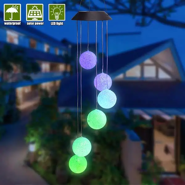 2V 40maH Solar Smart Light Control Wave Ball Wind Chime Style Corridor Decoration Pendant 6 F5 Lamp Beads Black Solar Panel
2V 40maH Solar Smart Light Control Wave Ball Wind Chime Style Corridor Decoration Pendant 6 F5 Lamp Beads Black Solar Panel