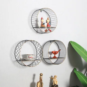 Decorative storage integrated creative hollow wall decorative wall hanging high-profile Nordic Iron round shelf does not occupy
Decorative storage integrated creative hollow wall decorative wall hanging high-profile Nordic Iron round shelf does not occupy
