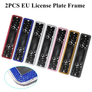 2PCS Europe License Plate Frame Front Rear Car License Plate Frame Crystal Diamonds Shining Number Plate Holder Frame Decor
2PCS Europe License Plate Frame Front Rear Car License Plate Frame Crystal Diamonds Shining Number Plate Holder Frame Decor