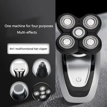 CCCIST Rechargeable Electric Shaver Five Floating Heads Razors Hair Clipper Nose Ear Hair Trimmer Men Facial Cleaning Brush
CCCIST Rechargeable Electric Shaver Five Floating Heads Razors Hair Clipper Nose Ear Hair Trimmer Men Facial Cleaning Brush