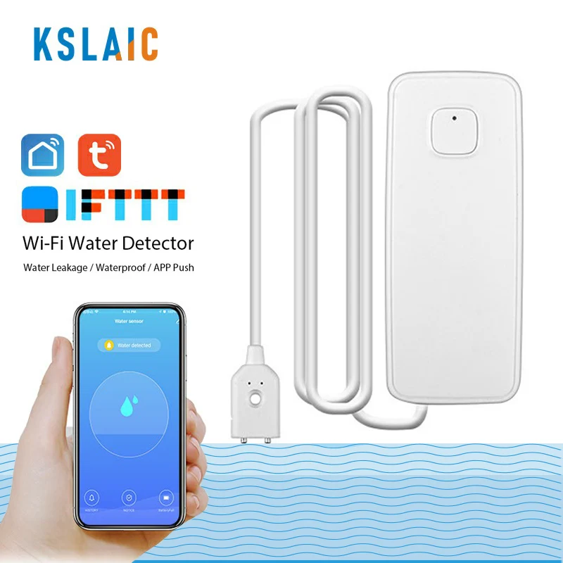 KSLAIC New-Water Leakage Alarm Detector Wireless Wifi Water Leak Sensor Overflow Alarm System Tuya Smart Life APP Push Alerts
KSLAIC New-Water Leakage Alarm Detector Wireless Wifi Water Leak Sensor Overflow Alarm System Tuya Smart Life APP Push Alerts
