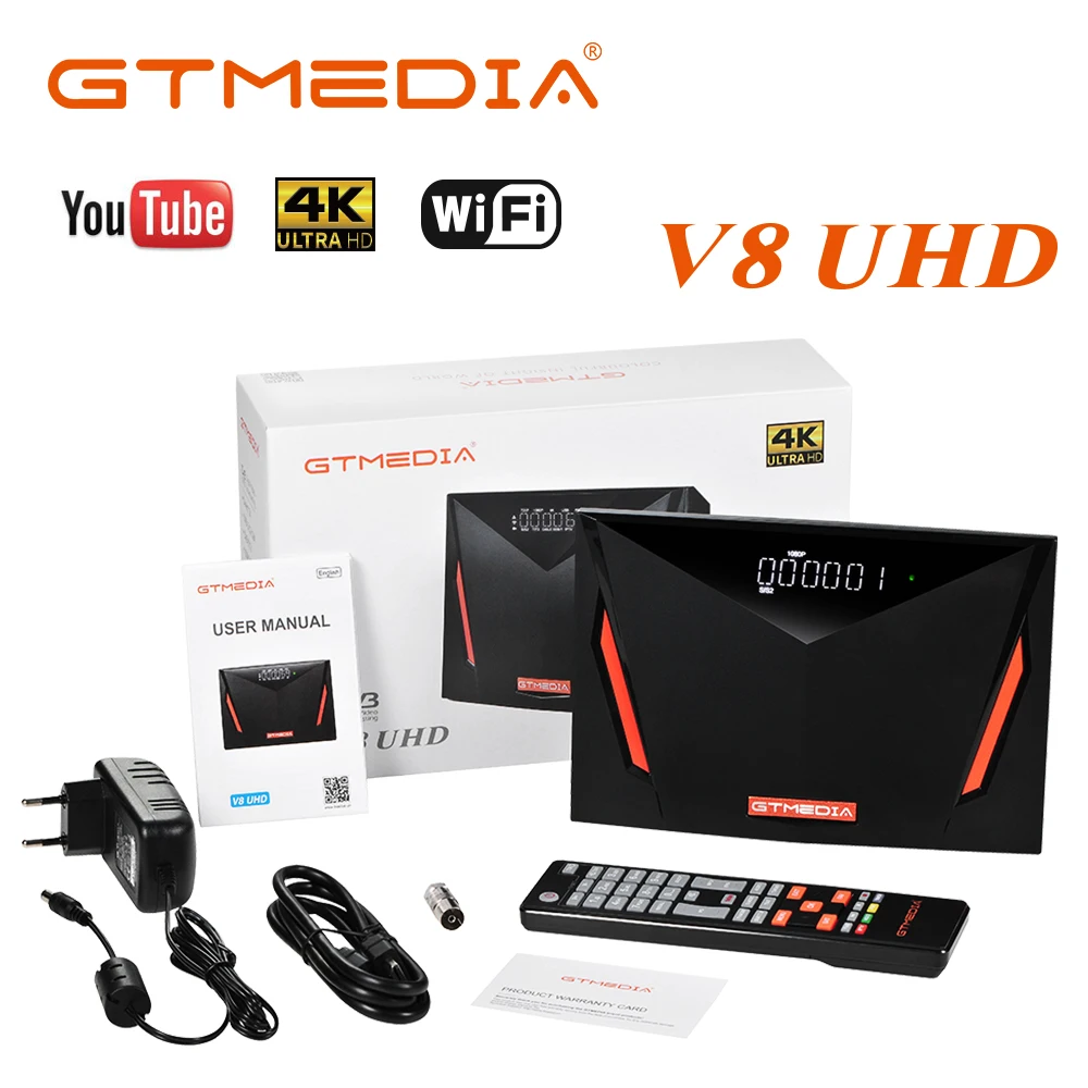 NEW Gtmedia V8 UHD Satellite Decoder h.265 4K Built In Wifi Upgrade Receptor V8 NOVA Powered By Gtmedia NO APP Included
NEW Gtmedia V8 UHD Satellite Decoder h.265 4K Built In Wifi Upgrade Receptor V8 NOVA Powered By Gtmedia NO APP Included