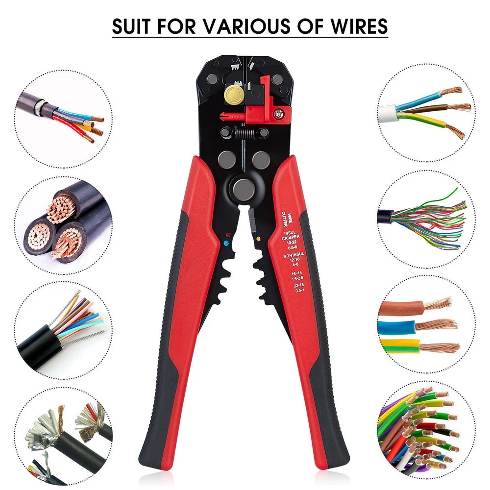 8-inch Crimping Tool Automatic Wire Stripping Tool Multi-function Wire Stripping Tool Crimping Tool Terminal 0.2-6.0mm2 Tool
8-inch Crimping Tool Automatic Wire Stripping Tool Multi-function Wire Stripping Tool Crimping Tool Terminal 0.2-6.0mm2 Tool