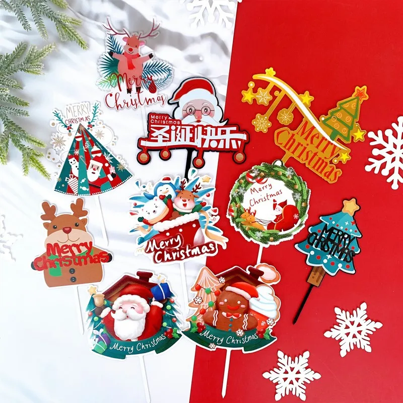 Christmas Acrylic Cake Topper Dessert Table Dessert Dress Up Festilval Party Insert Cake Decor DIY Baby Shower Baking Supplies
Christmas Acrylic Cake Topper Dessert Table Dessert Dress Up Festilval Party Insert Cake Decor DIY Baby Shower Baking Supplies