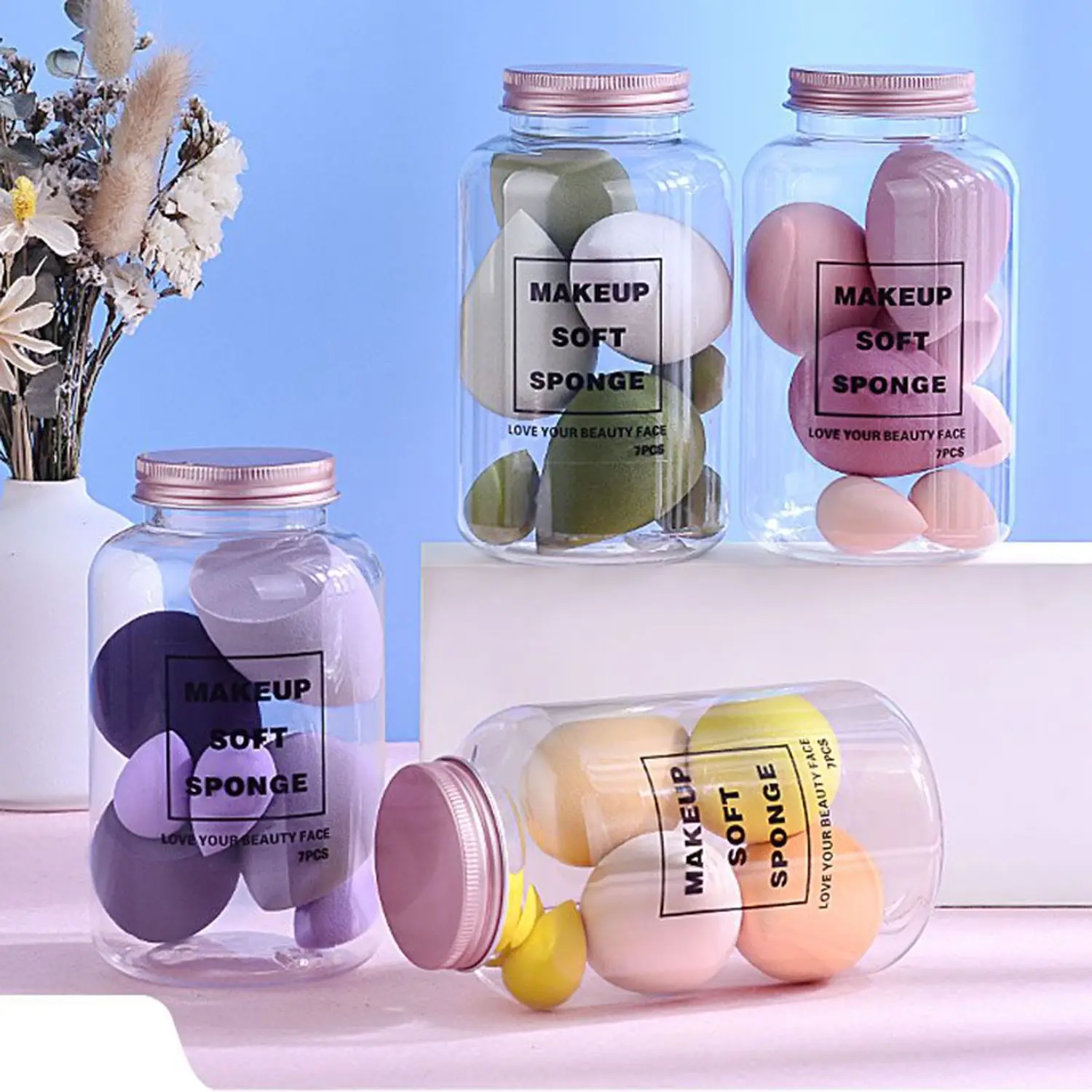 7 PCS Mixed Shapes Makeup Sponge Dry Wet Use Professional Cosmetic Puff Durable Foundation Concealer Cream Puff With Storage Box
7 PCS Mixed Shapes Makeup Sponge Dry Wet Use Professional Cosmetic Puff Durable Foundation Concealer Cream Puff With Storage Box