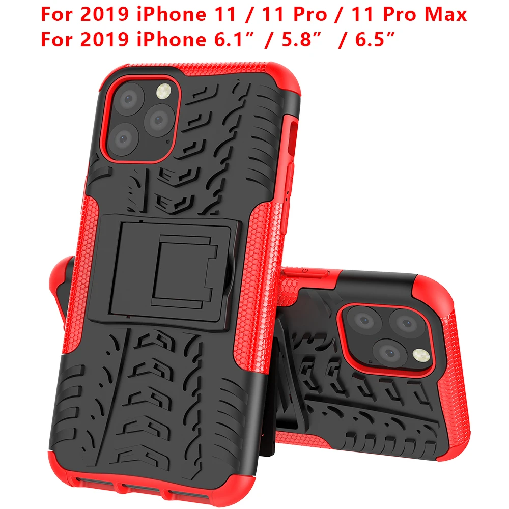 Double Protection Case for iPhone 11 2019 Cover for iPhone 11 Pro 11 Pro Max with Kickstand + film
Double Protection Case for iPhone 11 2019 Cover for iPhone 11 Pro 11 Pro Max with Kickstand + film