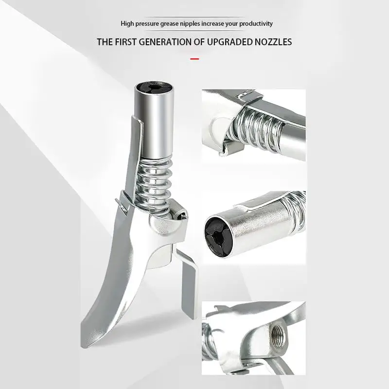 Lock Clamp Type High Pressure Labor Saving Oil Injection Nozzle Butter Nozzle Gun Head
Lock Clamp Type High Pressure Labor Saving Oil Injection Nozzle Butter Nozzle Gun Head