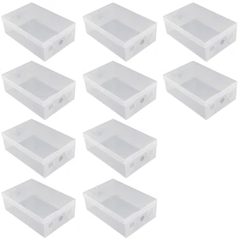 10 Pieces of Foldable Plastic Shoe Storage Box Box Stackable Organizer Shoe Rack Basket Shoe Box 33 x 21 x 12cm
10 Pieces of Foldable Plastic Shoe Storage Box Box Stackable Organizer Shoe Rack Basket Shoe Box 33 x 21 x 12cm