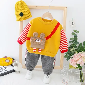 Baby Boys Clothing Sets Toddler Clothes Suits spring fall Plus velvet to keep warm Tops Pants set child suit for girls winter
Baby Boys Clothing Sets Toddler Clothes Suits spring fall Plus velvet to keep warm Tops Pants set child suit for girls winter