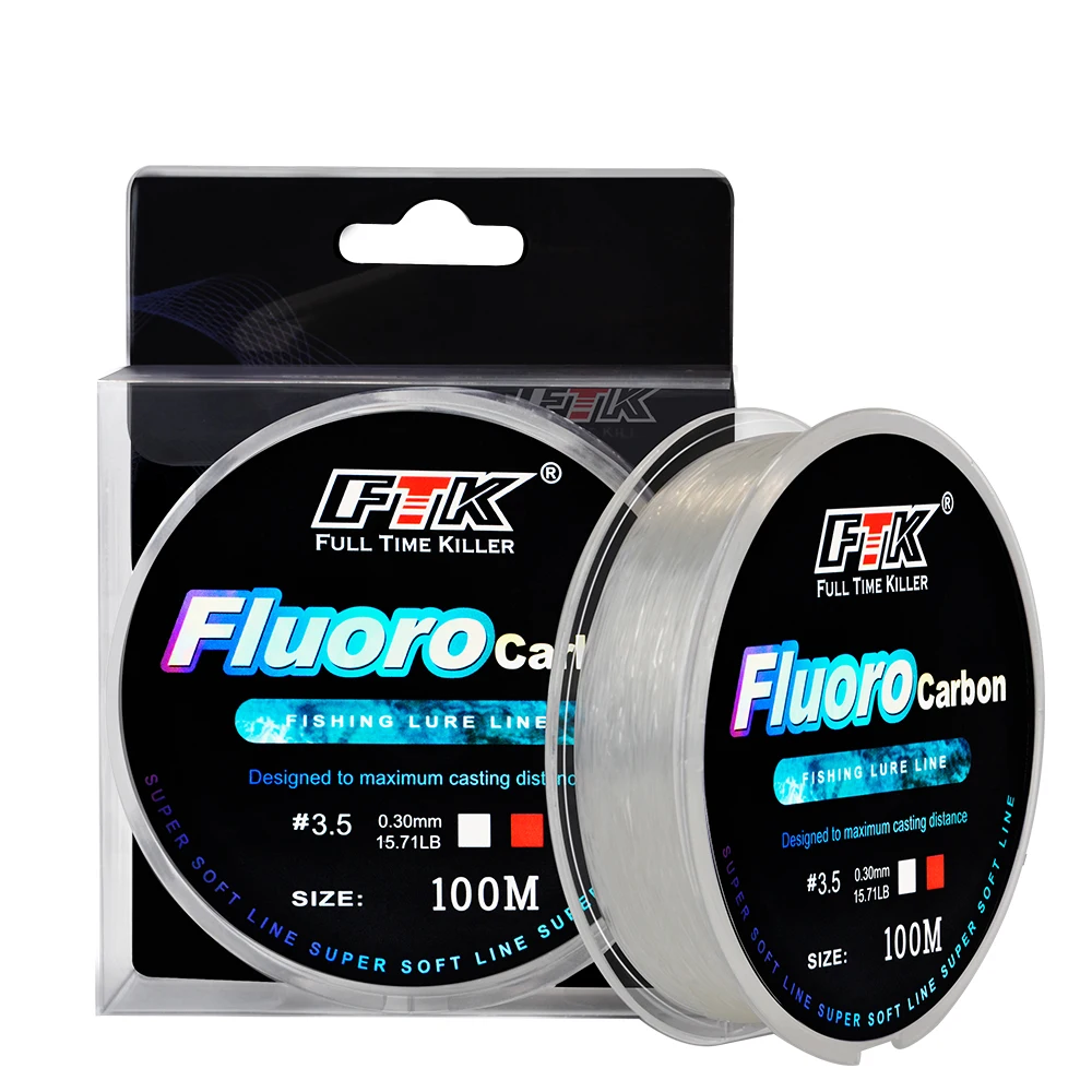 FTK 100M Fluorocarbon Coating Fishing Line 4.14LB-34.32LB Carbon Fiber Monofilament Leader Line Carp Fishing Sinking Line
FTK 100M Fluorocarbon Coating Fishing Line 4.14LB-34.32LB Carbon Fiber Monofilament Leader Line Carp Fishing Sinking Line