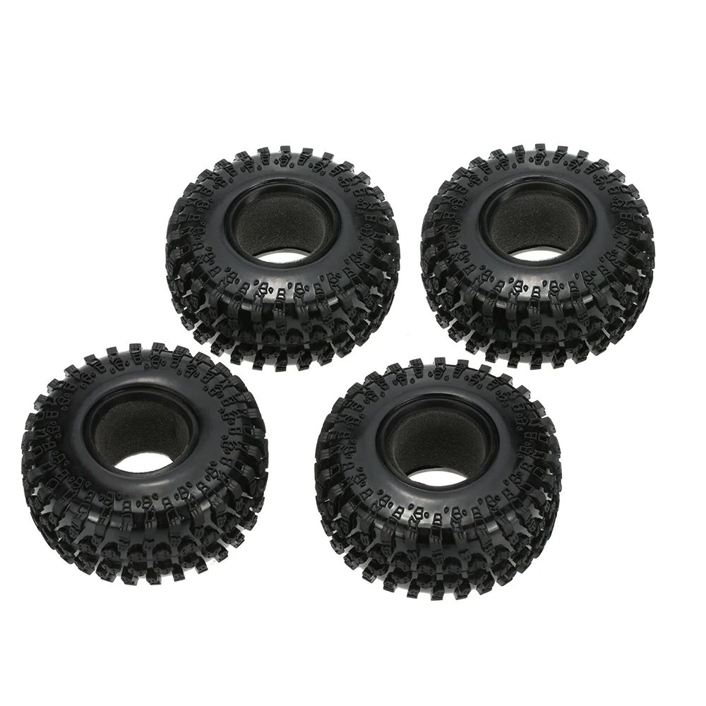 4Pcs Austar 2.2 125mm 110 Scale Tires for 110 RC4WD D90 Axial SCX10 RC Rock Crawler