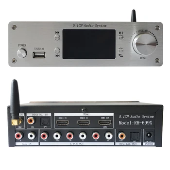 Audio Decoder U Disk Bluetooth 5.0 Fiber Coaxial 5.1 Channel HDMI Audio Splitter DTS Dolby Decoder with Remote Control RH-699X
Audio Decoder U Disk Bluetooth 5.0 Fiber Coaxial 5.1 Channel HDMI Audio Splitter DTS Dolby Decoder with Remote Control RH-699X
