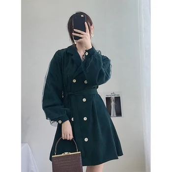 2020 spring Dress Suits For Women Long Blazer Jacket Runway Designer Double Breasted Office Ladies Elegant Mini Dress 
2020 spring Dress Suits For Women Long Blazer Jacket Runway Designer Double Breasted Office Ladies Elegant Mini Dress