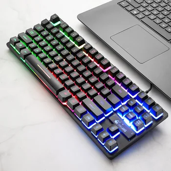 Wired Keyboard Gaming Mechanical Keyboard Blue Red Switch 87 Keys Anti-ghosting RGB/ Mix Backlit LED USB For Gamer PC Laptop
Wired Keyboard Gaming Mechanical Keyboard Blue Red Switch 87 Keys Anti-ghosting RGB/ Mix Backlit LED USB For Gamer PC Laptop