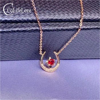 CoLife Jewelry 18K Rose Gold Ruby Necklace 3mm Natural Blood Red Ruby Gold Necklace Rose Gold Star and Moon Necklace for Girl
CoLife Jewelry 18K Rose Gold Ruby Necklace 3mm Natural Blood Red Ruby Gold Necklace Rose Gold Star and Moon Necklace for Girl