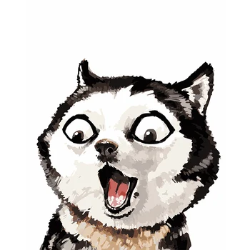 Husky Erha Funny lovely Animal DIY Digital Painting By Numbers Modern Wall Art Oil Painting Holiday Gift Home Decor Big Size
Husky Erha Funny lovely Animal DIY Digital Painting By Numbers Modern Wall Art Oil Painting Holiday Gift Home Decor Big Size