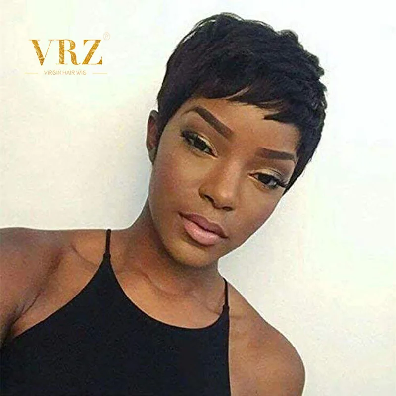 Pixie Cut Wigs Short Human Hair Full Wig With Bangs Straight Perruque Cheveux Humain Brazilian wig for black women Cheap Bob VRZ
Pixie Cut Wigs Short Human Hair Full Wig With Bangs Straight Perruque Cheveux Humain Brazilian wig for black women Cheap Bob VRZ