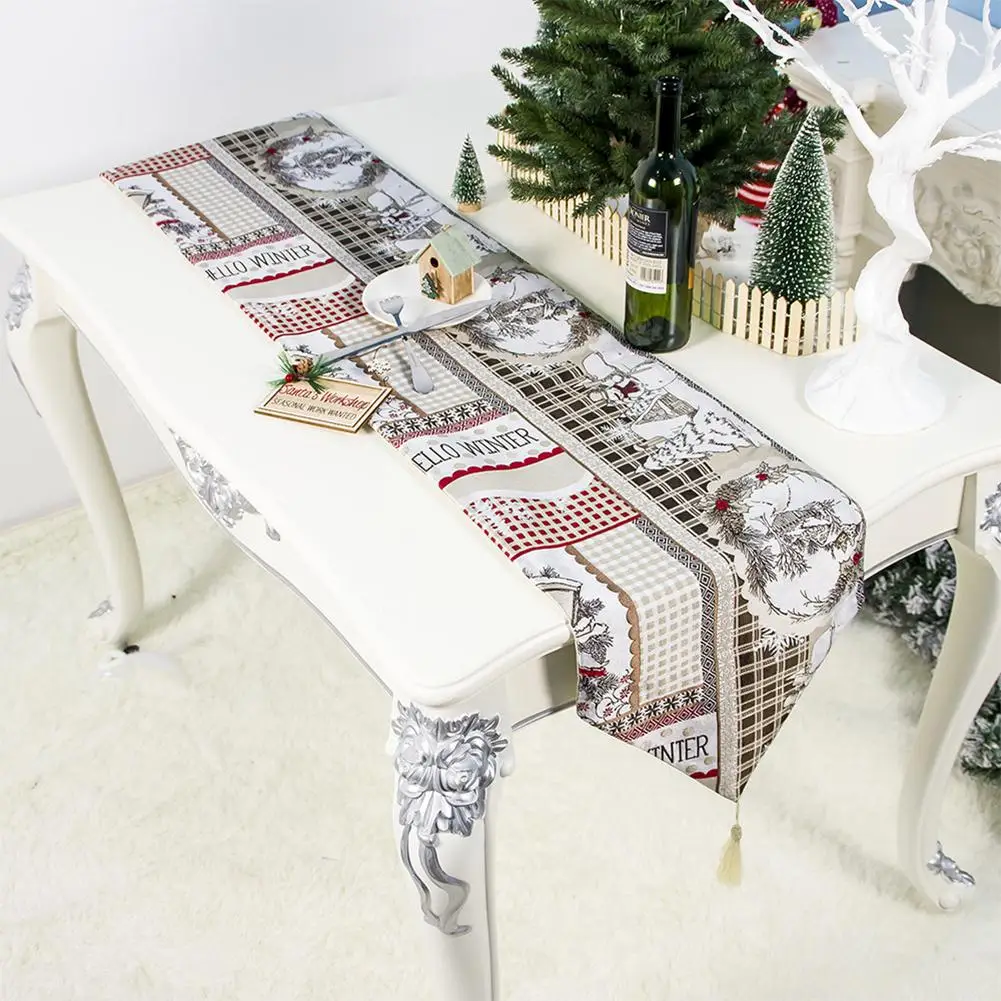 35*180cm Christmas Table Runner Double Layer European Embroidered Decorative Tablecloth for Christmas Decorations
35*180cm Christmas Table Runner Double Layer European Embroidered Decorative Tablecloth for Christmas Decorations