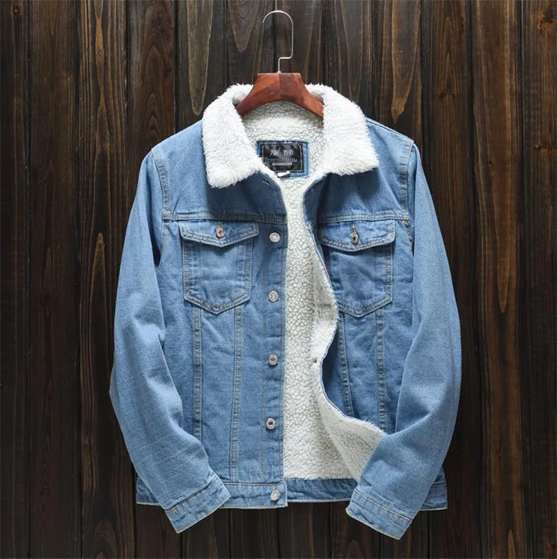 Men Jacket Winter Spring Warm Thick Denim Jacket Fashion Turn-down Collar Wool Plus Size Coat Man Casual Outwear Streetwear
Men Jacket Winter Spring Warm Thick Denim Jacket Fashion Turn-down Collar Wool Plus Size Coat Man Casual Outwear Streetwear