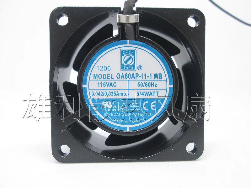 1PCS NEW OA60AP-11-1 WB AC 115V 0.042/0.035AMP 5/4WATT 6CM Motor protection cooling fan Original
1PCS NEW OA60AP-11-1 WB AC 115V 0.042/0.035AMP 5/4WATT 6CM Motor protection cooling fan Original