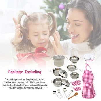 18PCS/Set Chef Dress Up Clothes Play Kitchen Accessories Set Kids Cooking Baking Tools Pretend Chef Play Kitchen Toys Set
18PCS/Set Chef Dress Up Clothes Play Kitchen Accessories Set Kids Cooking Baking Tools Pretend Chef Play Kitchen Toys Set