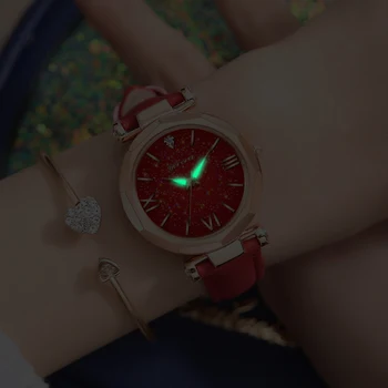 Women Casual Quartz Watch Round Star Dial Wrist Watch with Perforated Frosted Strap SP99
Women Casual Quartz Watch Round Star Dial Wrist Watch with Perforated Frosted Strap SP99