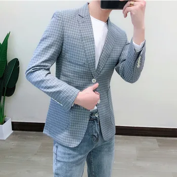 Vintage Terno Masculino Plaid Blazer For Men Casual Blazer Masculino Men Stylish Blazer Pattern Check Blazer Men Sport Blazer
Vintage Terno Masculino Plaid Blazer For Men Casual Blazer Masculino Men Stylish Blazer Pattern Check Blazer Men Sport Blazer