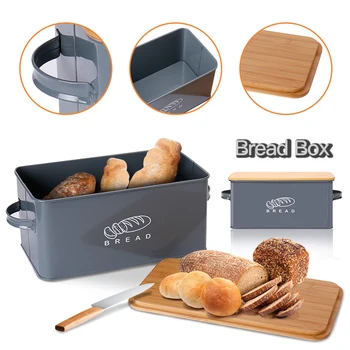 Storage Boxes Bread Bins With Bamboo Cutting Board Lid Metal Galvanized Snack Box Handles Design Kitchen Containers Home Decor
Storage Boxes Bread Bins With Bamboo Cutting Board Lid Metal Galvanized Snack Box Handles Design Kitchen Containers Home Decor