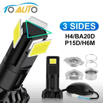 1pcs H4 H6 BA20D LED Motorcycle Headlight Bulbs Changeable Socket P15D H6M 3 Sides COB Chips 4 Universal Socket Scotor Lamp
1pcs H4 H6 BA20D LED Motorcycle Headlight Bulbs Changeable Socket P15D H6M 3 Sides COB Chips 4 Universal Socket Scotor Lamp