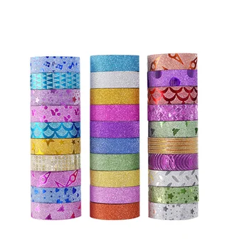 30 Rolls Glitter Washi Masking Tape DIY Stick Paper Tape Decorative Craft Tape for DIY and Scrapbook Gift Wrapping (10 Roll Pure
30 Rolls Glitter Washi Masking Tape DIY Stick Paper Tape Decorative Craft Tape for DIY and Scrapbook Gift Wrapping (10 Roll Pure