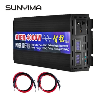 SUNYIMA Pure Sine Wave Inverter DC12V/24V To AC220V 4000W Dual Digital Display Power Converter Booster For Car Solar Inverter
SUNYIMA Pure Sine Wave Inverter DC12V/24V To AC220V 4000W Dual Digital Display Power Converter Booster For Car Solar Inverter
