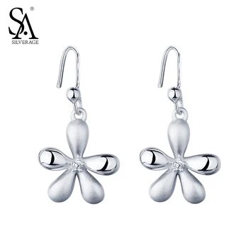 SILVERAGE Genuine 925 Sterling Silver Fine Jewelry Sunny Flower Drop Dangle Earrings Women Girl Hot New Summer Top Quality
SILVERAGE Genuine 925 Sterling Silver Fine Jewelry Sunny Flower Drop Dangle Earrings Women Girl Hot New Summer Top Quality