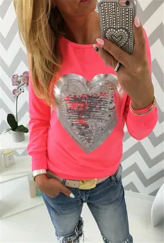 Womens Hoodies Fashion Long Sleeve Female Sweatshirt Jumper Lovely Sequined Heart Pullovers Hoody Lady Tracksuits Tops
Womens Hoodies Fashion Long Sleeve Female Sweatshirt Jumper Lovely Sequined Heart Pullovers Hoody Lady Tracksuits Tops