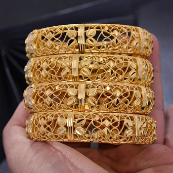 Wando 24K Jewelry Big Dubai Gold Color Bangles for Women Dubai Jewelry Ethiopian Bracelet Arab Middle East Style
Wando 24K Jewelry Big Dubai Gold Color Bangles for Women Dubai Jewelry Ethiopian Bracelet Arab Middle East Style