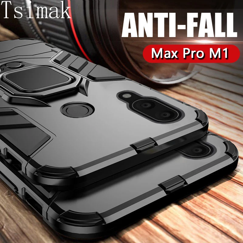 Tsimak Shockproof Armor Case For ASUS Zenfone Max Pro M1 ZB601KL ZB602KL Finger Ring Magnetism Holder Cover | Мобильные телефоны и