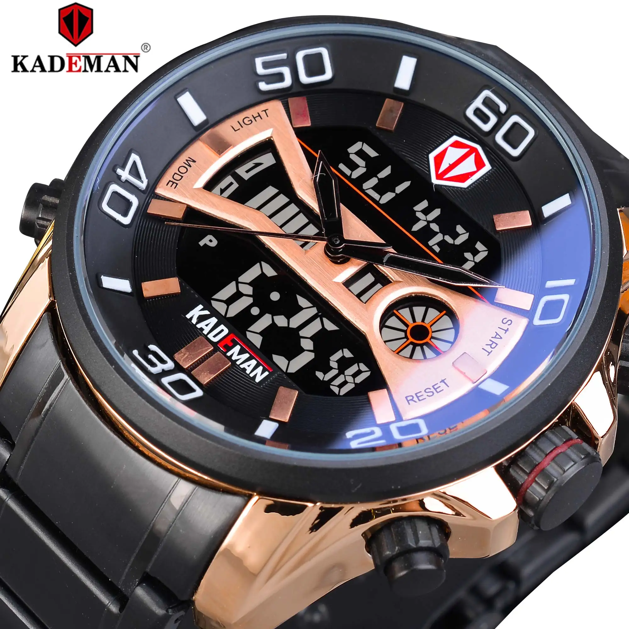 KADEMAN Fashion Male Wristwatch Multifunction Quartz Mens Watches Top Brand Black Stainless Steel Creative Dial Waterproof Clock
KADEMAN Fashion Male Wristwatch Multifunction Quartz Mens Watches Top Brand Black Stainless Steel Creative Dial Waterproof Clock