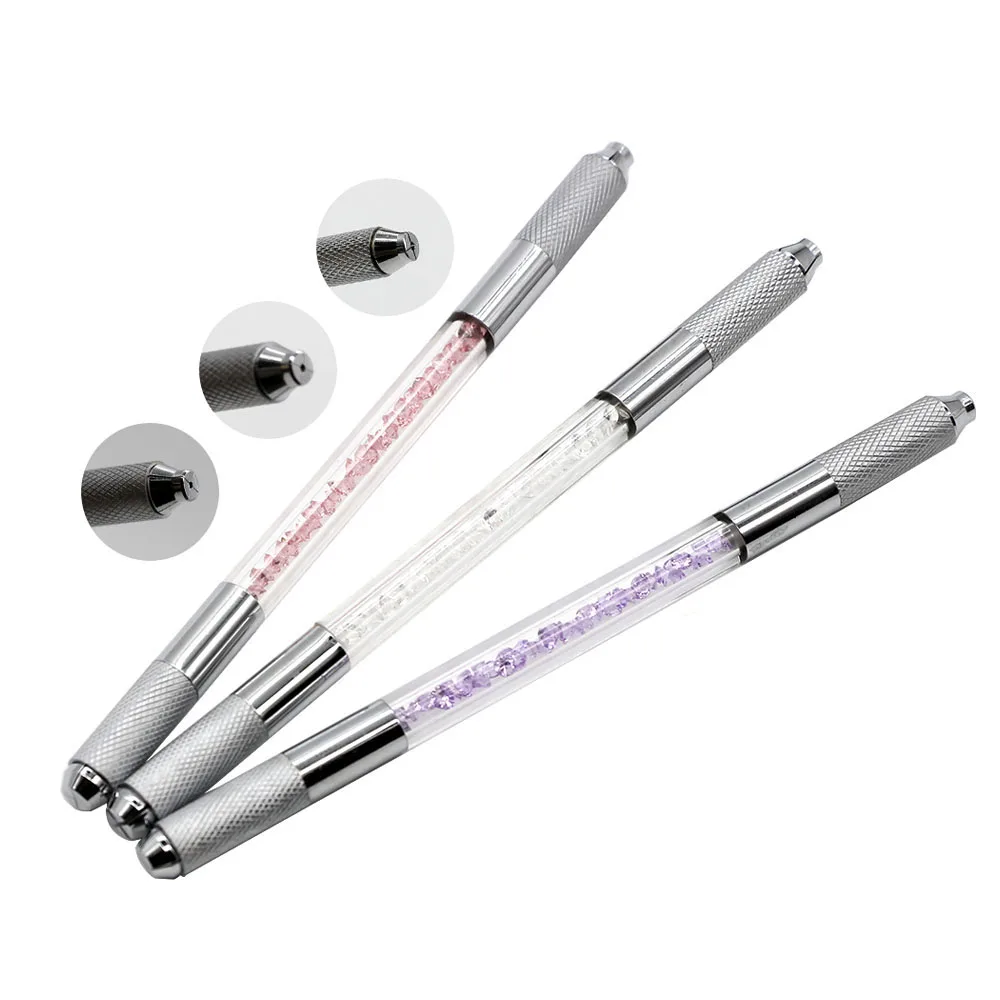 Manual Tattoo Pen Double Head Crystal Fog Pen Tattoo Eyebrow Eyeliner Lip Manual Tattoo Machine White Pink Purple
Manual Tattoo Pen Double Head Crystal Fog Pen Tattoo Eyebrow Eyeliner Lip Manual Tattoo Machine White Pink Purple