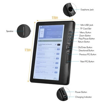 Hot LCD 7 Inch Ebook Reader Color Screen Smart with HD Resolution Digital E-Book Video MP3 Music Player
Hot LCD 7 Inch Ebook Reader Color Screen Smart with HD Resolution Digital E-Book Video MP3 Music Player