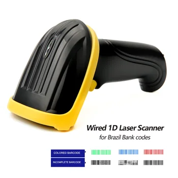High performance barcode scanner wired 1D laser barcode reader handheld Scanner especial for Bank codes for POS Inventory
High performance barcode scanner wired 1D laser barcode reader handheld Scanner especial for Bank codes for POS Inventory
