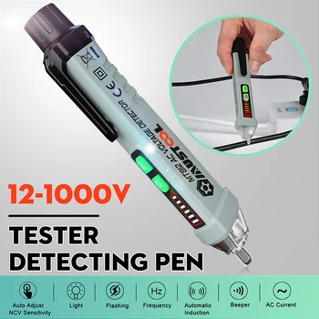 MUSTOOL Multifunctional AC 12-1000V Non Contact Voltage Tester Pen Live Line Null Live Detector With Light + Sound Alarm
MUSTOOL Multifunctional AC 12-1000V Non Contact Voltage Tester Pen Live Line Null Live Detector With Light + Sound Alarm