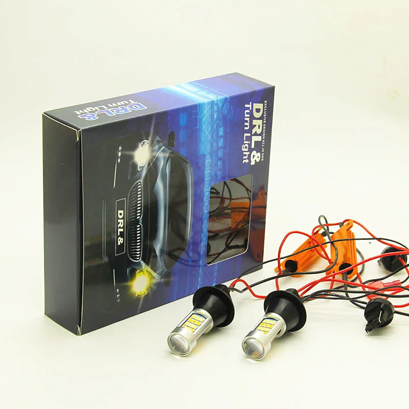 dianshi 2pcs T20 7440 2835 42SMD 20W Car LED DRL Daytime Running Light Dual Color Switchback Turn Signal Lamp Bulb
dianshi 2pcs T20 7440 2835 42SMD 20W Car LED DRL Daytime Running Light Dual Color Switchback Turn Signal Lamp Bulb